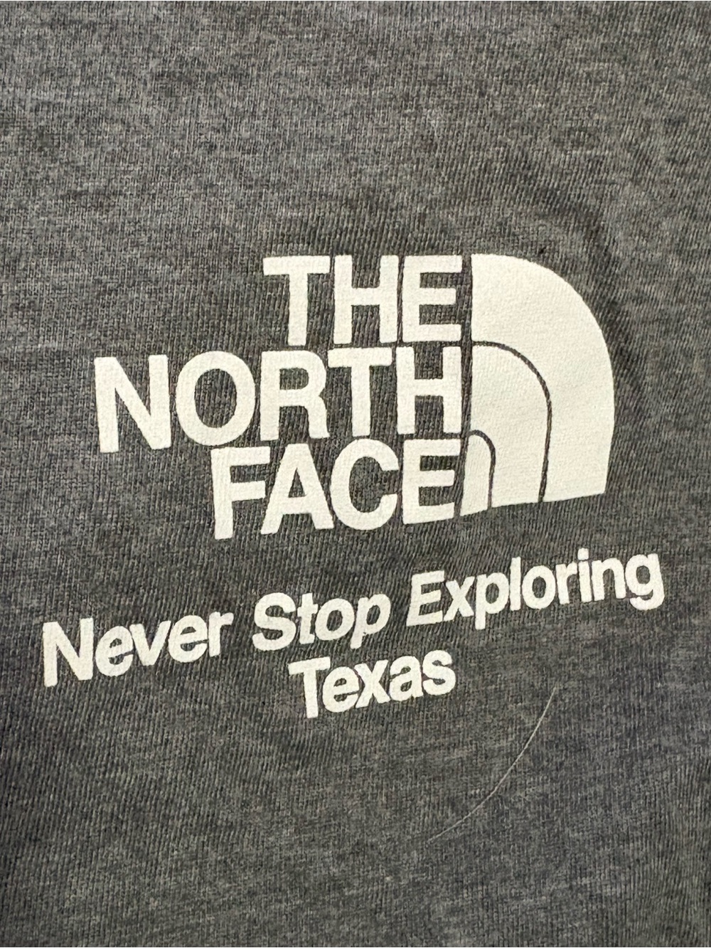 The North Face Men’s Long Sleeve Shirt - Gray with Red Texas Graphic - Picture 5 of 5